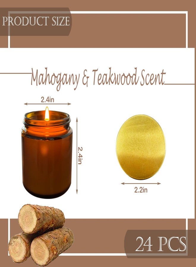 Veiuwa 24 Pcs 4 Oz Mini Soy Candles,Mahogany & Teakwood Scented Candles Set,Bulk Aromatherapy Candle,Suitable as Gifts or Souvenirs for Occasions Such as Birthdays and Weddings. - Image 2